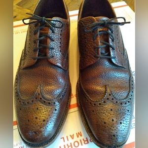 Vintage Florsheim Royal Imperial sz 12 Burgundy Pebble Grain Wingtip men's shoes
